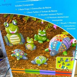 Hearth Song color pops paint-your-own rocks: turtles and frogs